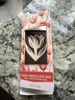 DARK CHOCOLATE BAR with a white chocolate tulip