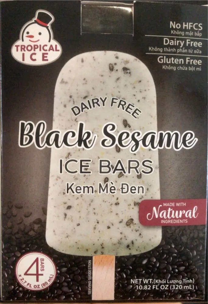 Black sesame ice bars