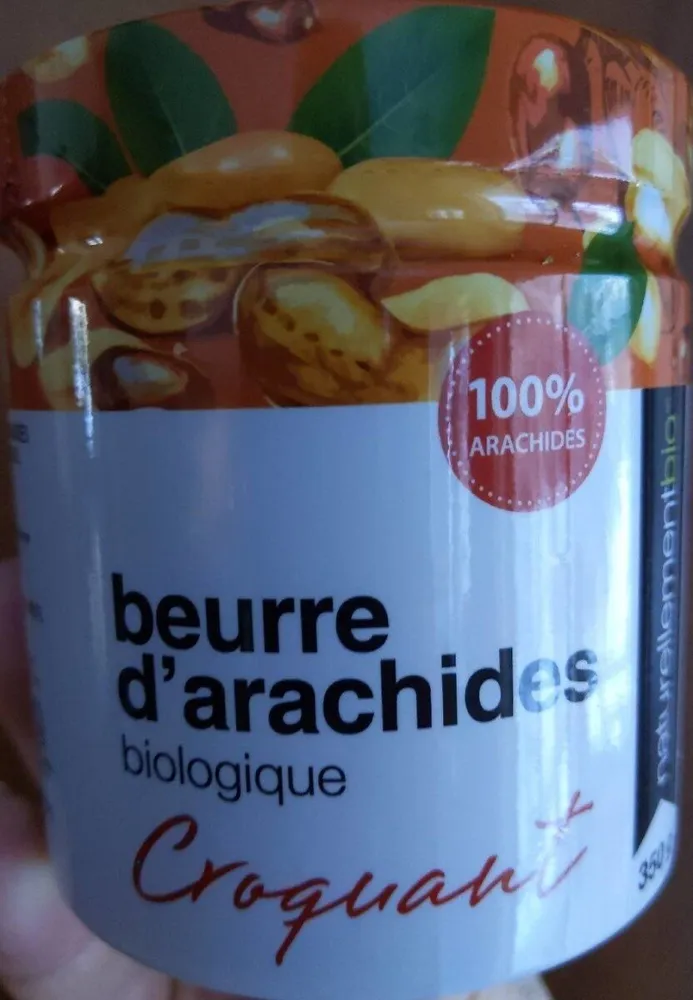 Beurre d'arachides biologique croquant