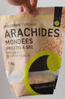 Arachides mondées grillées à sec biologiques