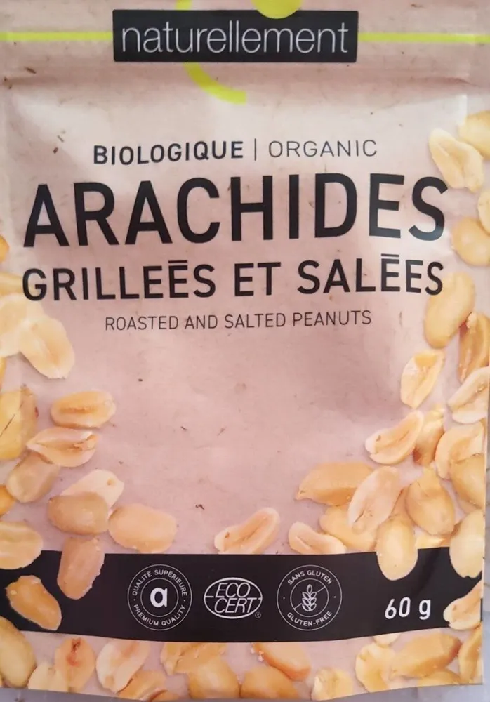 Arachides grillées et salées Biologique
