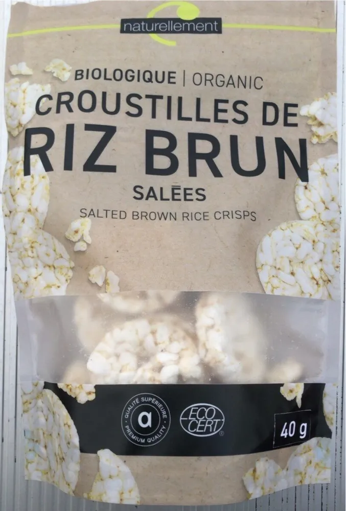 Croustilles de riz brun