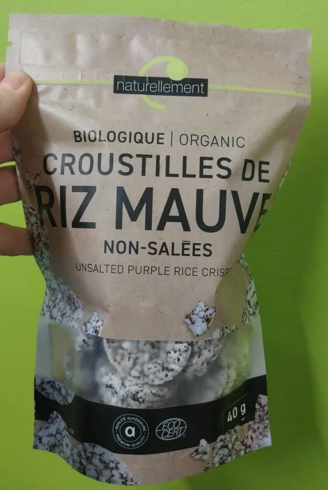 Croustille de riz mauve biologique