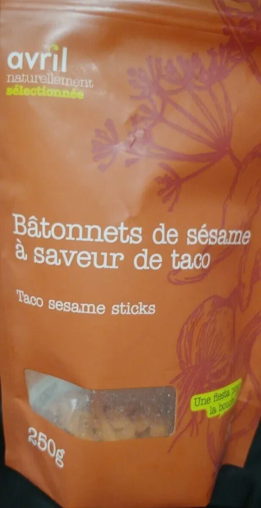 Bâtonnets de sésame à saveur de taco