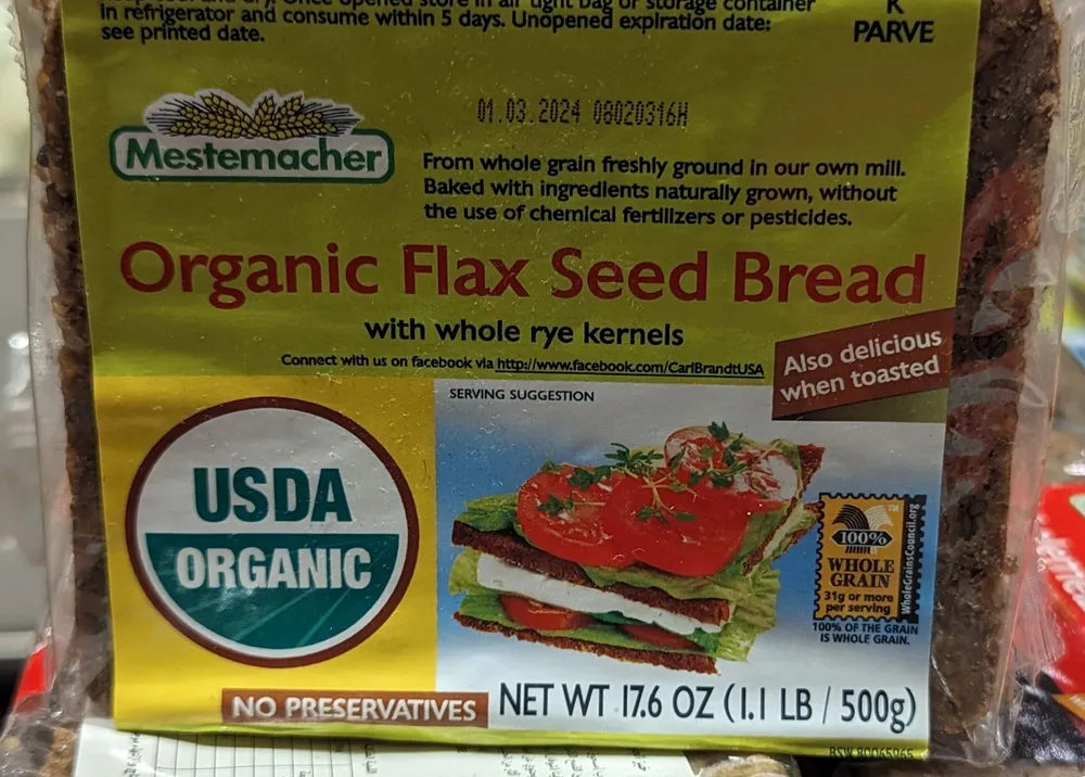 Mestemacher Organic Flax Seed Bread imp
