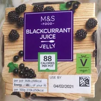 Blackcurrant juice jelly