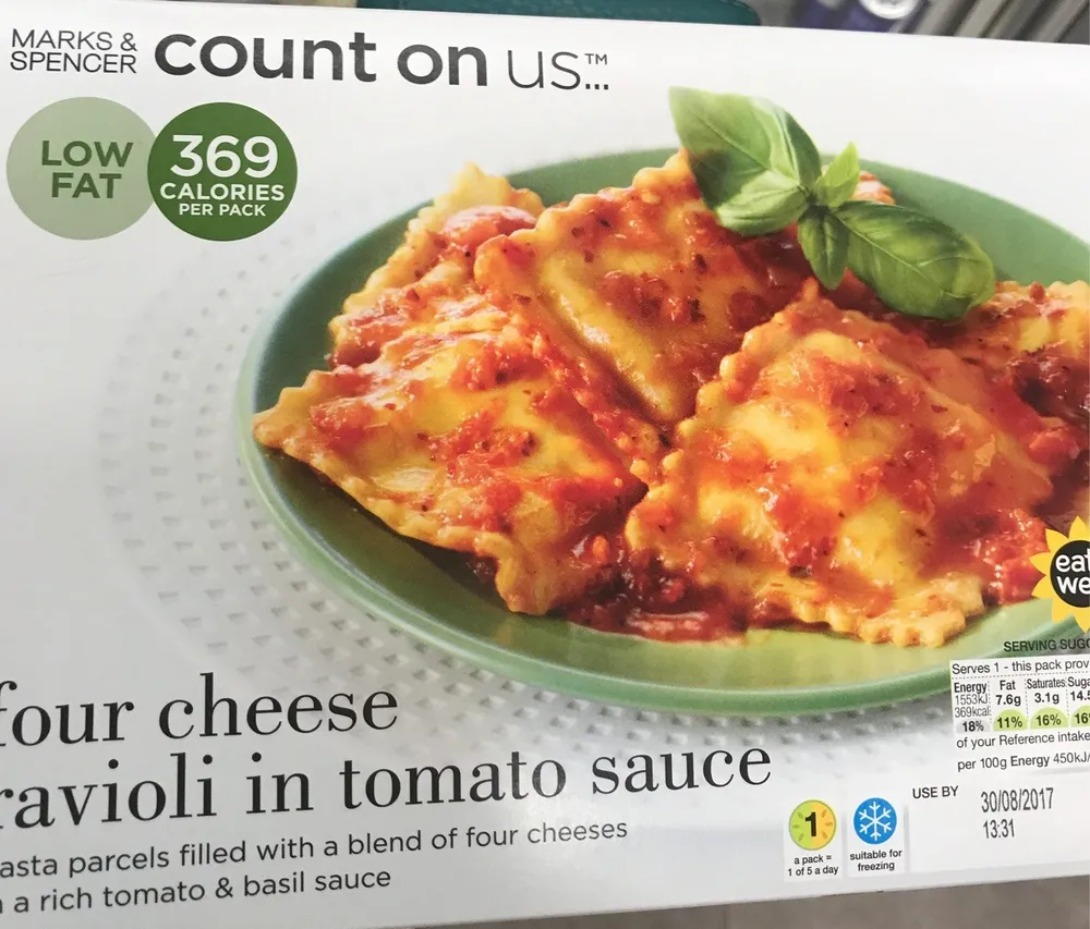 Four cheese ravioli