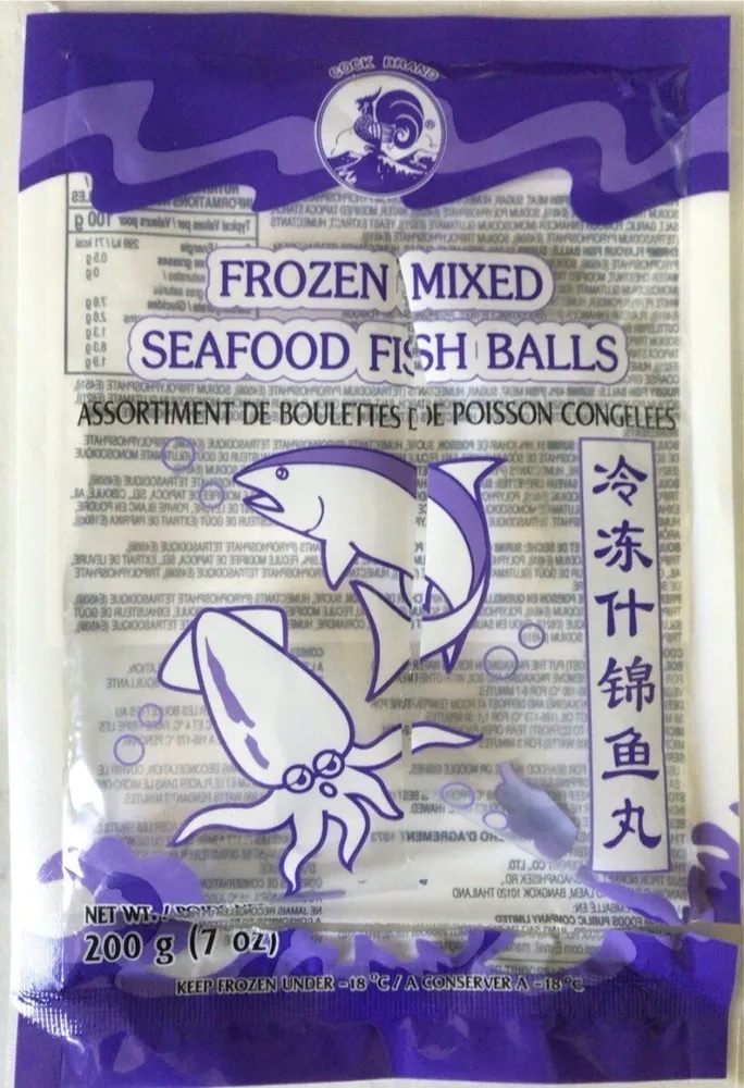 Frozen mixed seefood fish balls