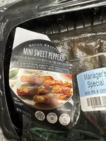 Bacon Wrapped Mini Sweet Peppers Stuffed
