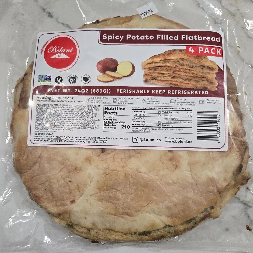 Spicy Potato Filled Flatbread
