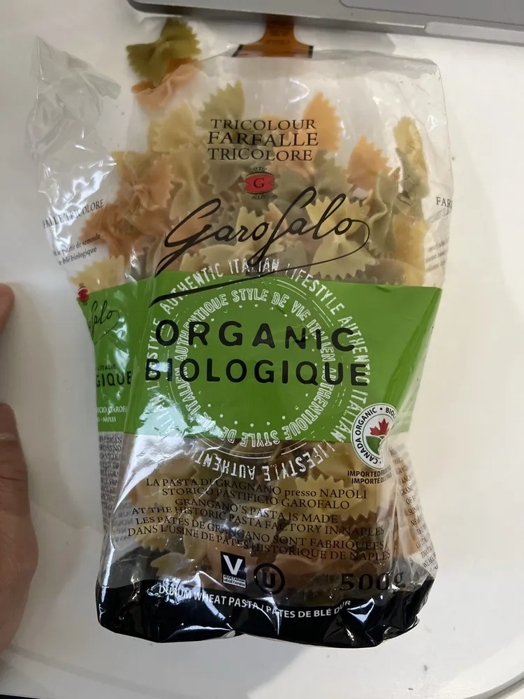 Durum wheat pasta with tomato and spinach