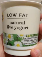 Low fat natural live yogurt