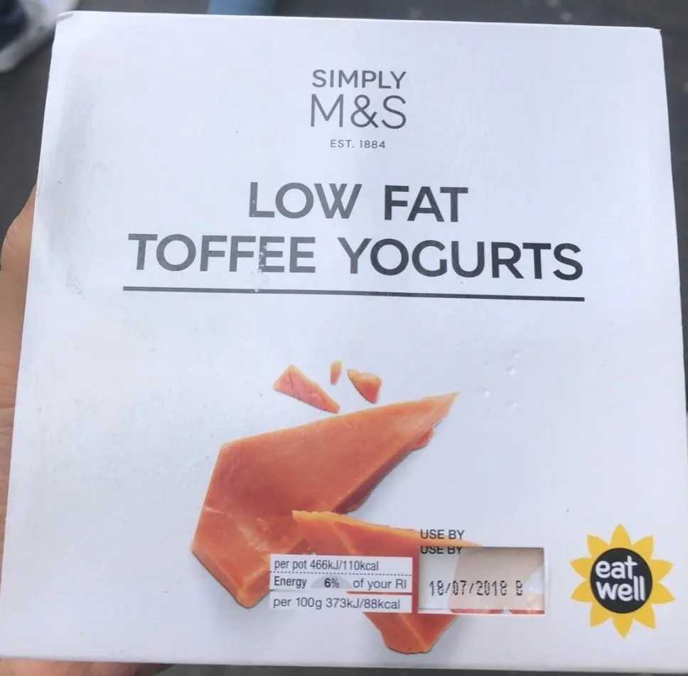 Low Fat Toffee Yogurts