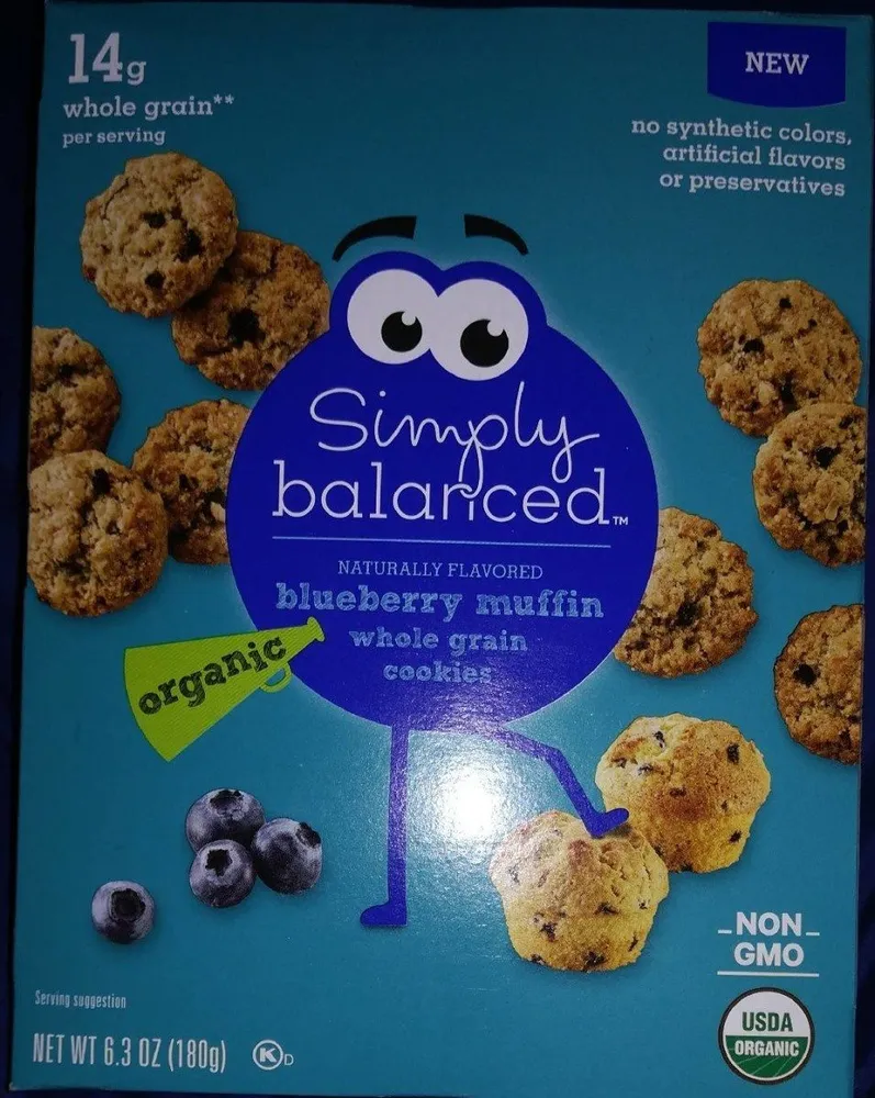 Organic whole grain cookies