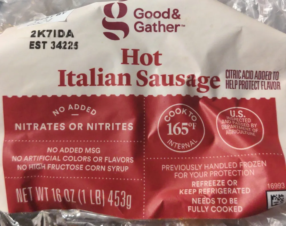 Hot Italian sausage