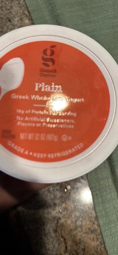 Plain Greek Whole Milk Yogurt