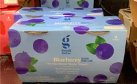 Blueberry blended greek nonfat yogurt