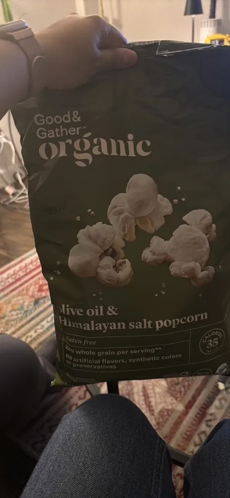 olive oil & Himalayan salt popcorn