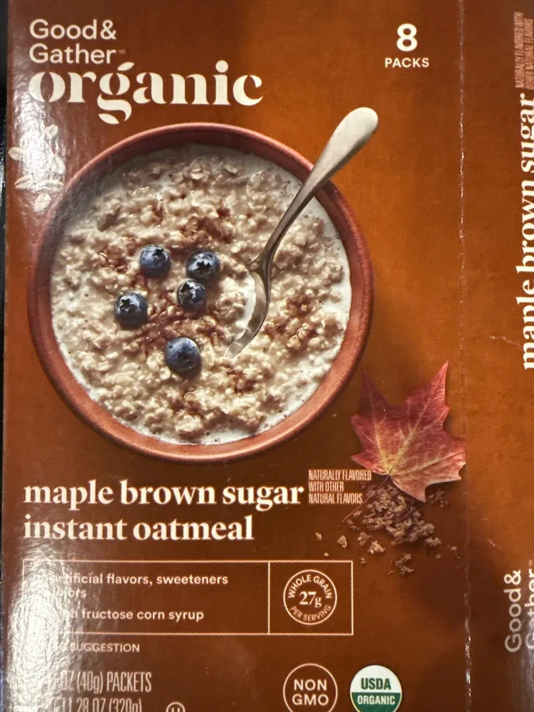 maple brown sugar instant oatmeal