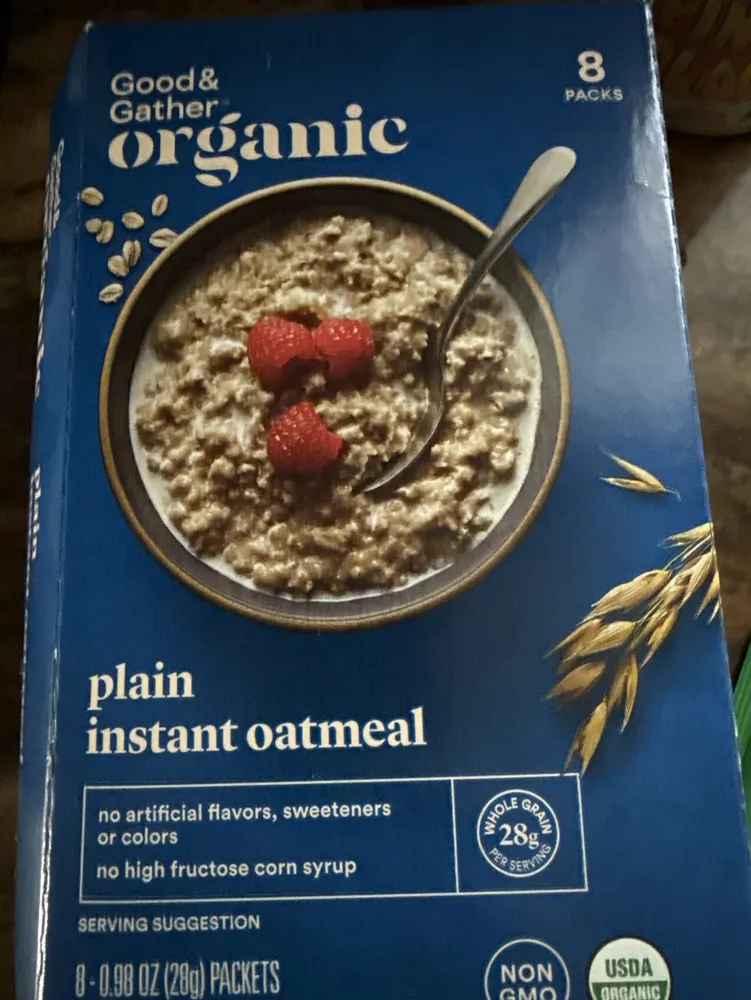 Plain instant oatmeal