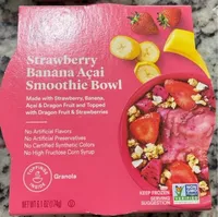 Strawberry banana açai smoothie bowl