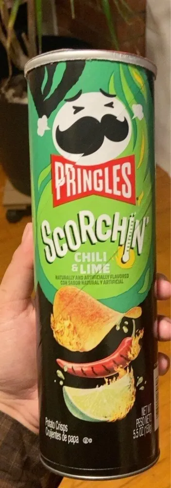 pringles scorchin chili & lime