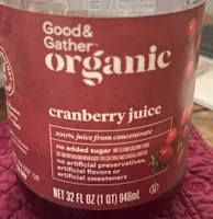 Organic cranberry juice