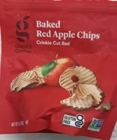 Baked Red Apple Chips Crinkle Cut Red