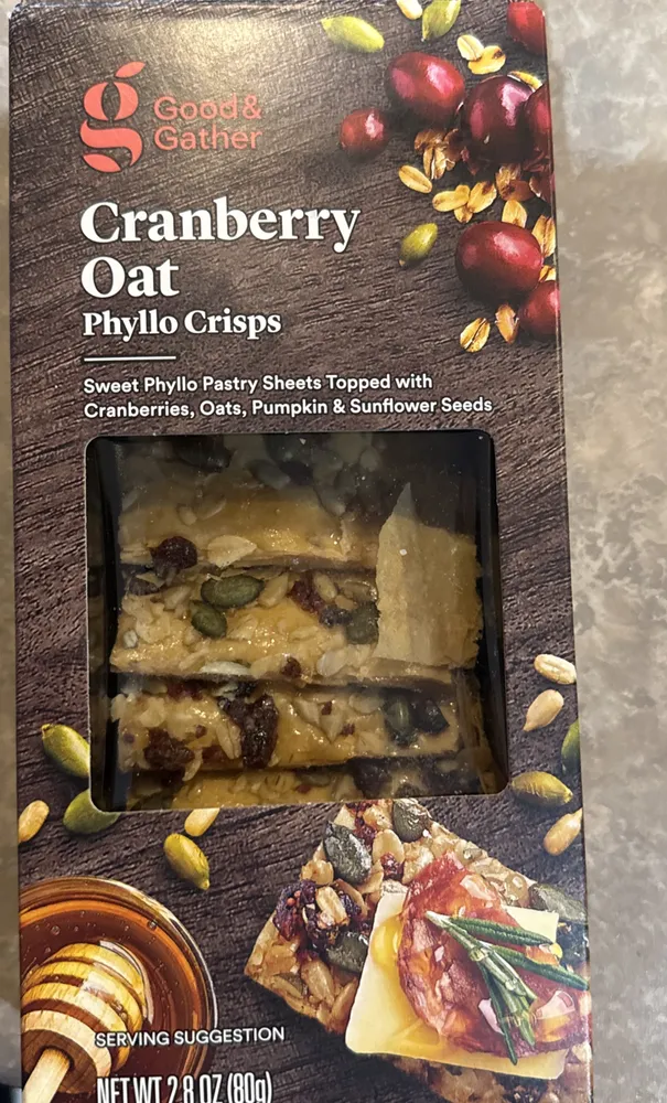 Cranberry Oat Phyllo Crisps