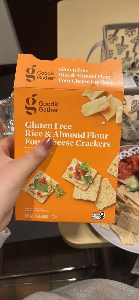 Gluten Free Rice & Almond Flour Four Cheese Crackers