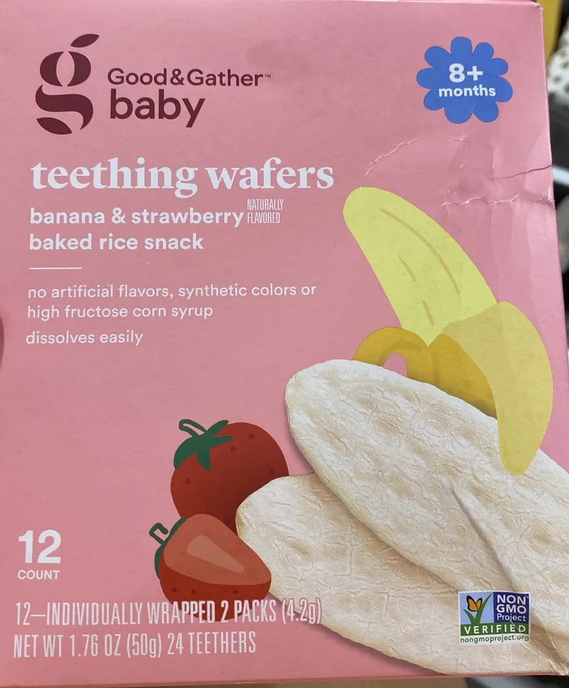 Teething Wafers Banana & Strawberry