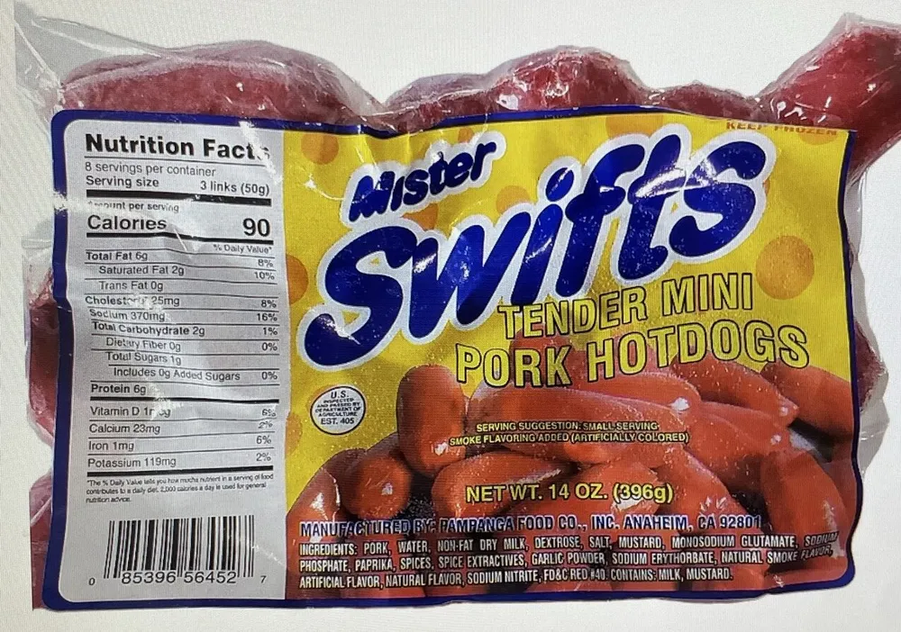 Tender Mini Pork Hotdogs