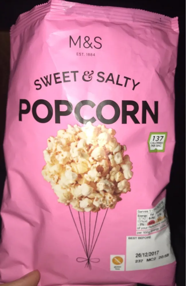 Sweet and salty pop corn