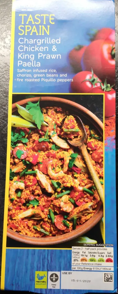 Chargrilled Chicken & King Prawn Paella
