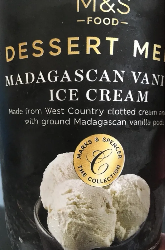 Madagascan vanilla ice cream