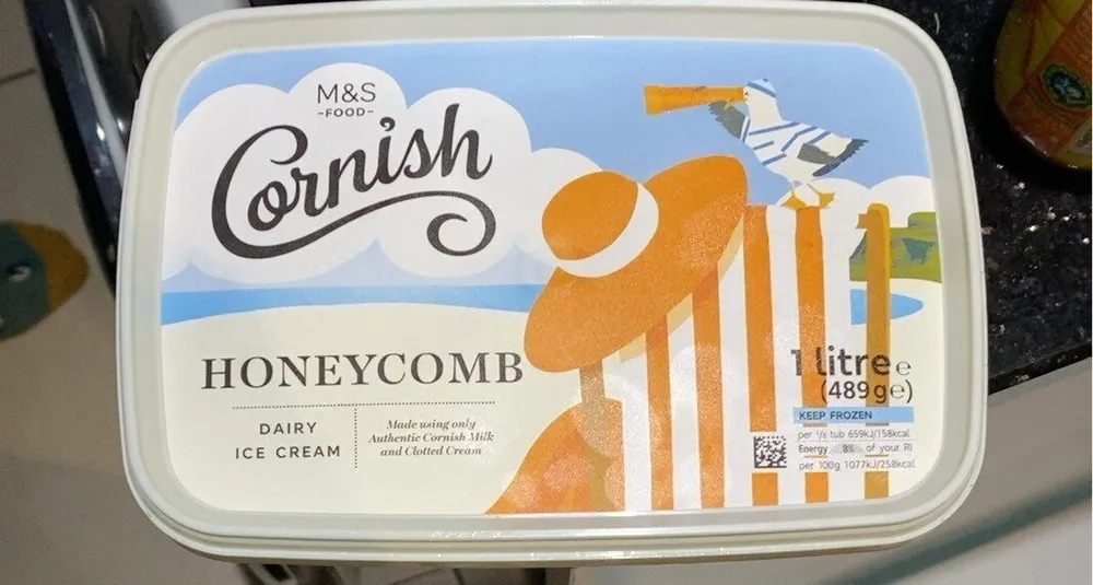 Honeycomb ice cream