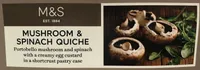 Mushroom & spinah quiche
