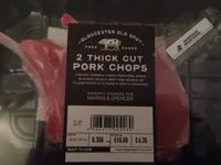 2 thick cut pork chops