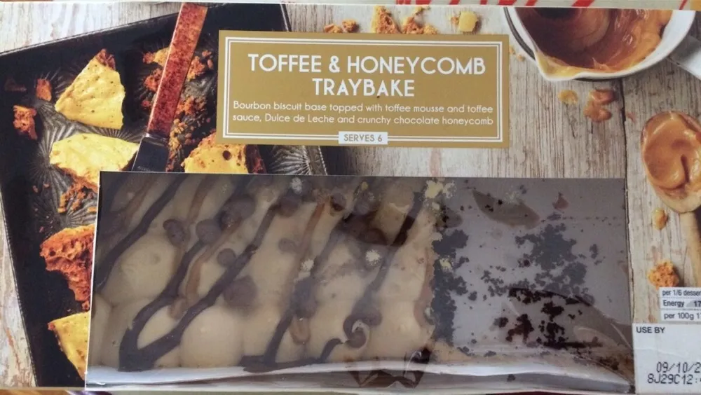 Toffee and honeycomb traybake
