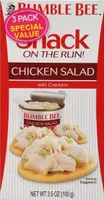 Snack on the run chicken salad with crackers