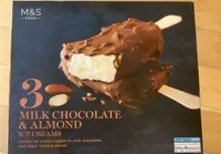 Milk chocolate & almond ice cream