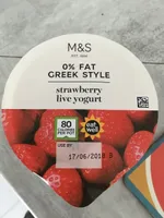 0% fat Greek Style yogurt strawberry
