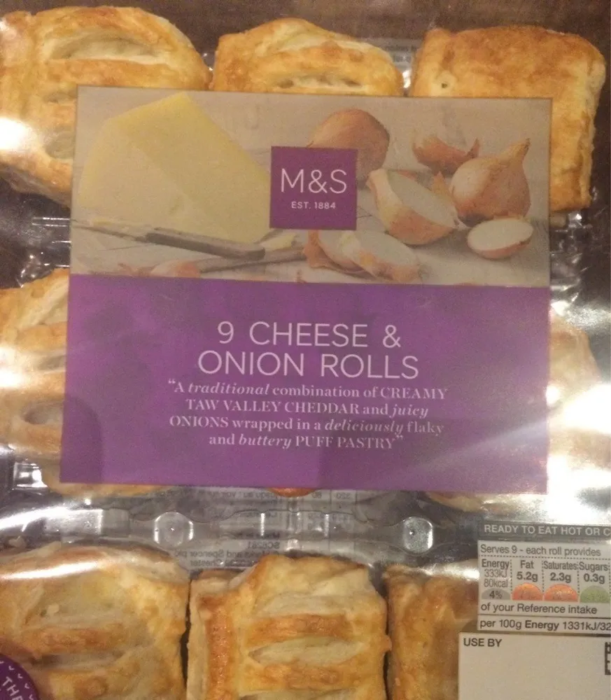 Cheese & onion rolls