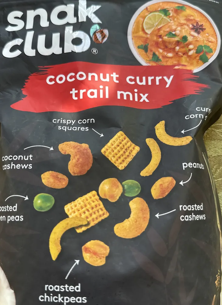 Coconut curry trail mix