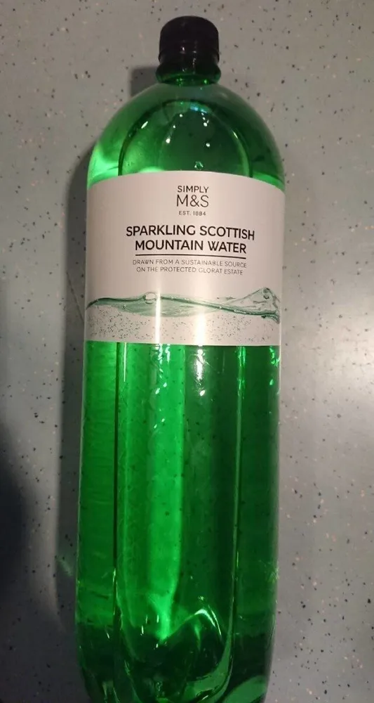 Sparkling scottish Mountain water