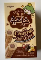 Churros snack with choco cream