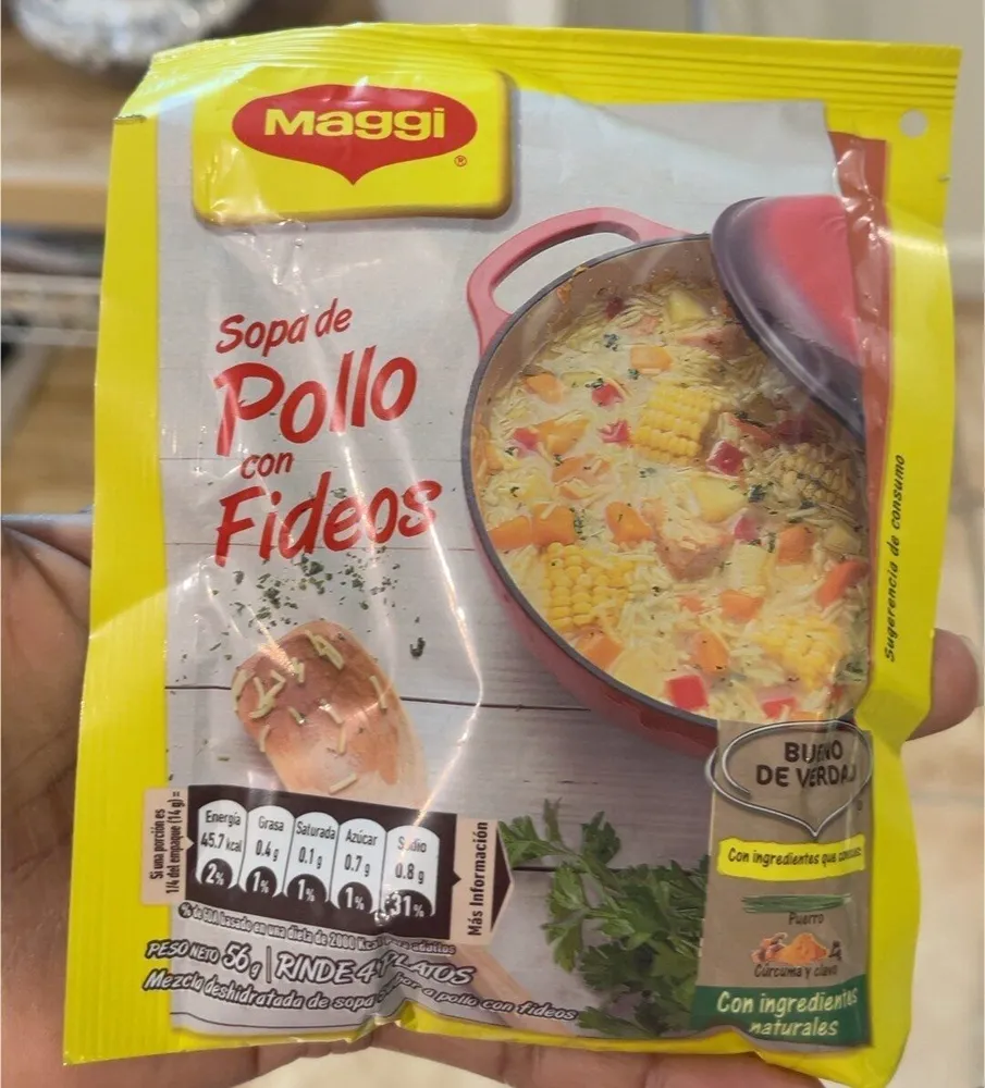 Sopa Criolla Gallina Fideos Maggi 60g