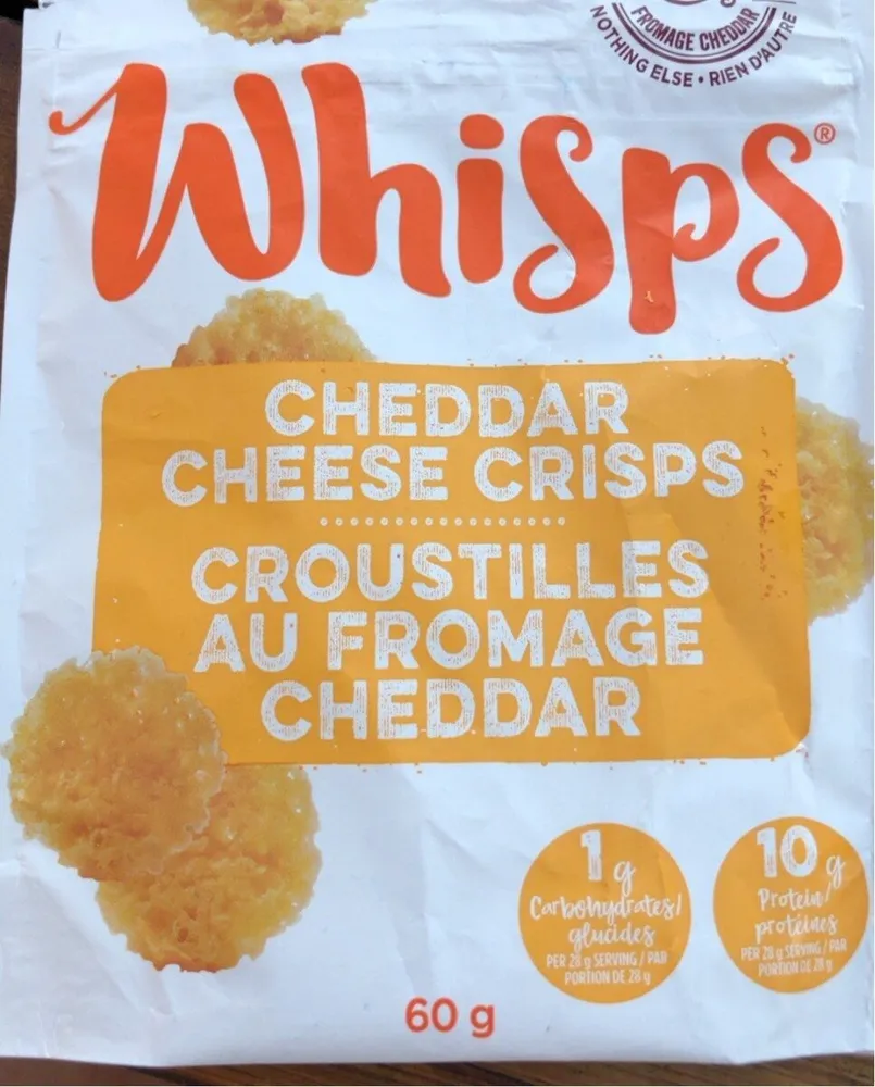 Cheddar cheese crisps