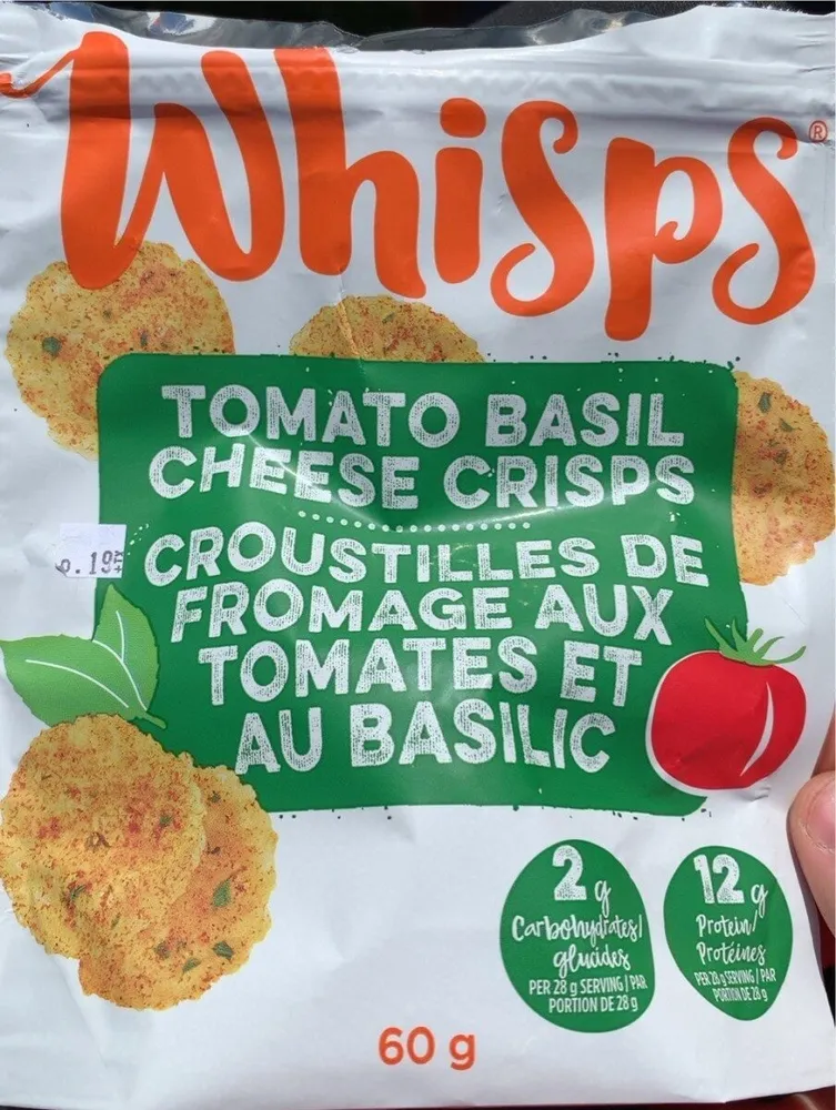 Croustilles de fromage aux tomates et au basilic