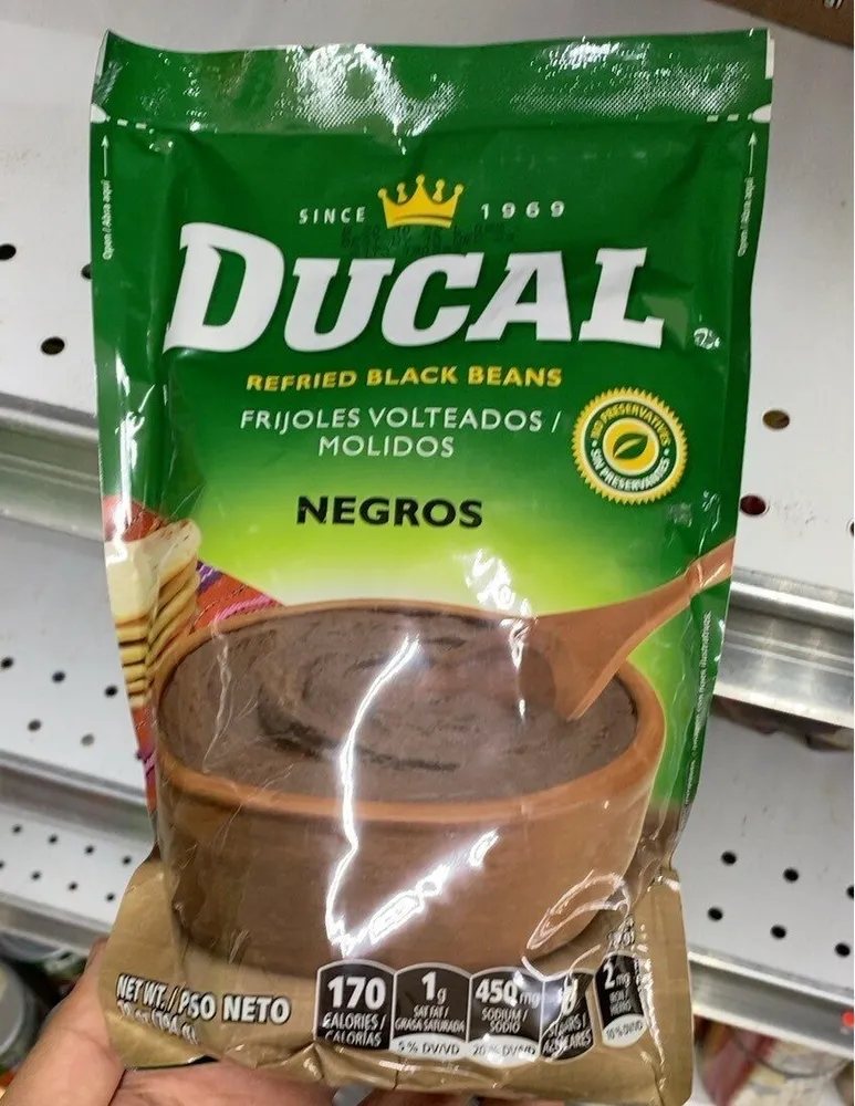 Refried black beans